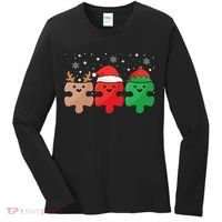 Autism Awareness Puzzle Christmas Autistic Xmas Pajama Women's Long Sleeve Shirt thumb 0