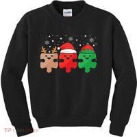 Autism Awareness Puzzle Christmas Autistic Xmas Pajama Kids Sweatshirt thumb 0