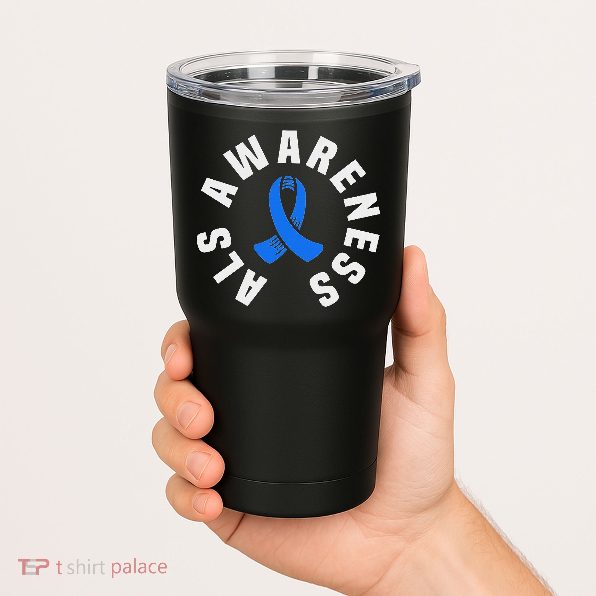 Als Awareness Pocket Wear Blue Ribbon Als Disease Support Tumbler