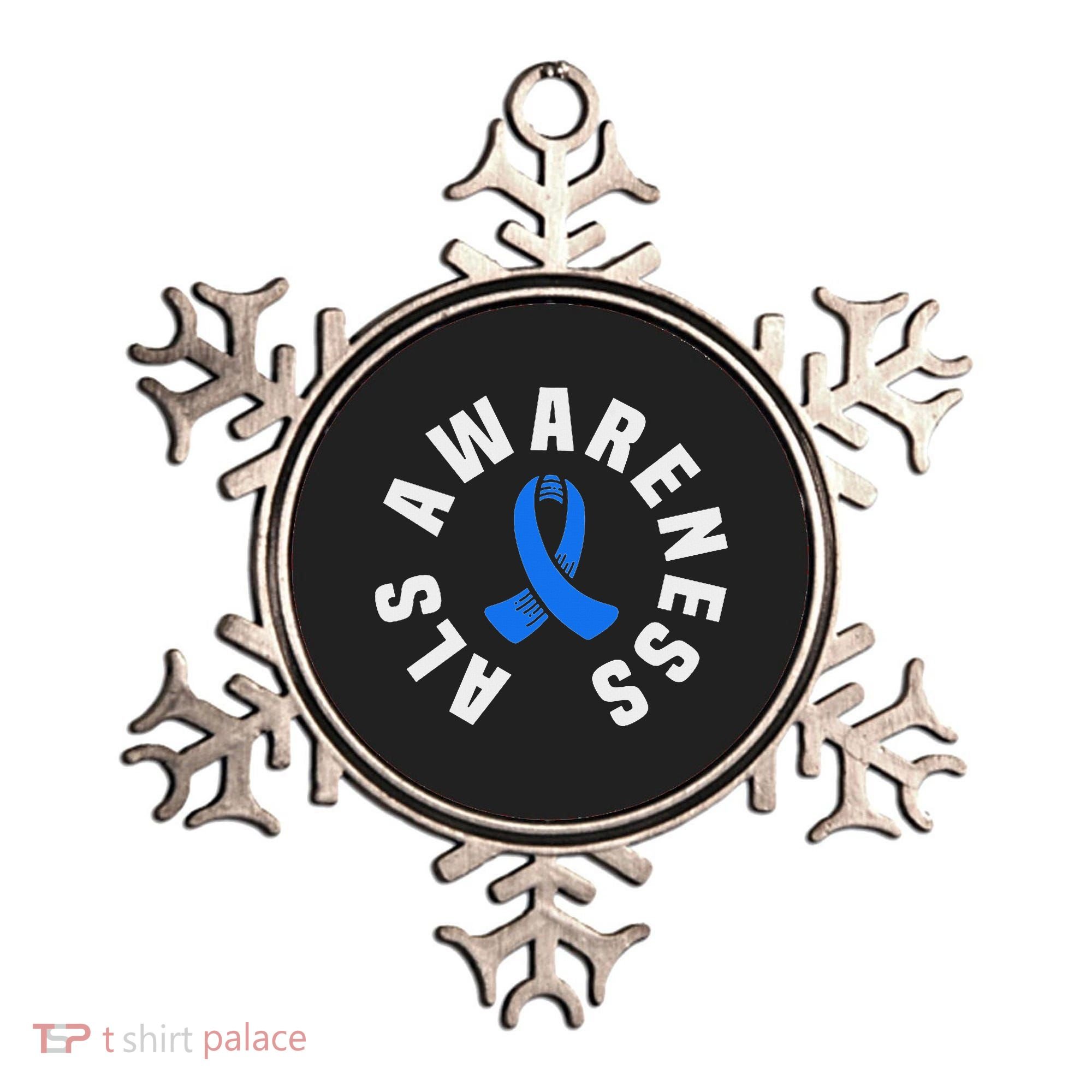 Als Awareness Pocket Wear Blue Ribbon Als Disease Support Ornament