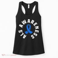 Als Awareness Pocket Wear Blue Ribbon Als Disease Support Women's Tank Top thumb 0
