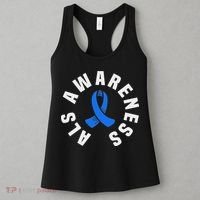 Als Awareness Pocket Wear Blue Ribbon Als Disease Support Women's Tank Top thumb 3