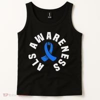 Als Awareness Pocket Wear Blue Ribbon Als Disease Support Tank Top thumb 2