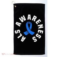 Als Awareness Pocket Wear Blue Ribbon Als Disease Support Golf Towel thumb 0
