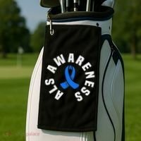 Als Awareness Pocket Wear Blue Ribbon Als Disease Support Golf Towel thumb 2
