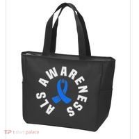 Als Awareness Pocket Wear Blue Ribbon Als Disease Support Tote Bag thumb 3