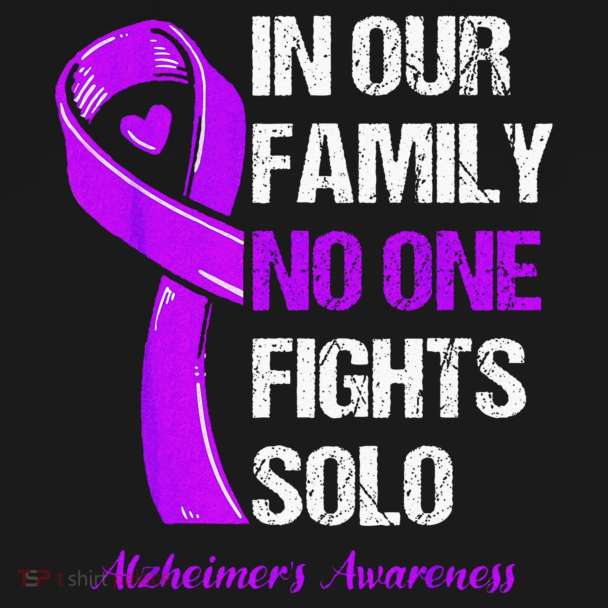 Alzheimers Awareness Purple Ribbon Alzheimers Warrior T-Shirt