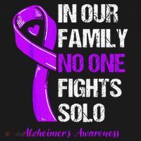 Alzheimers Awareness Purple Ribbon Alzheimers Warrior Women's Hoodie thumb 2