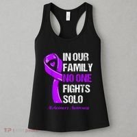 Alzheimers Awareness Purple Ribbon Alzheimers Warrior Women's Tank Top thumb 3