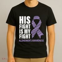 Alzheimers Awareness Purple Ribbon Dementia Mom Dad Grandpa T-Shirt thumb 3