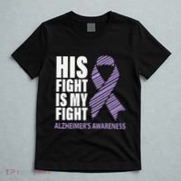 Alzheimers Awareness Purple Ribbon Dementia Mom Dad Grandpa T-Shirt thumb 5