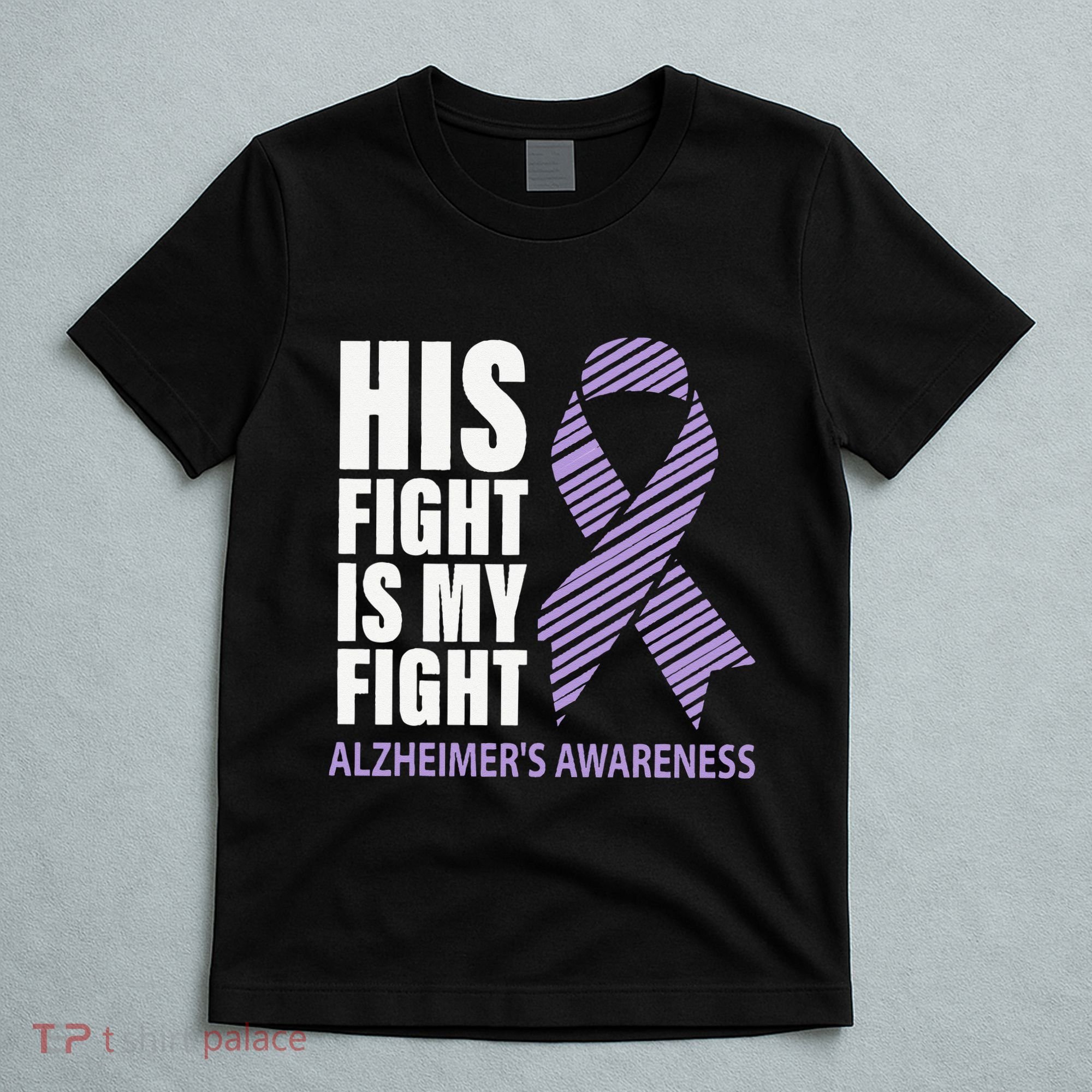 Alzheimers Awareness Purple Ribbon Dementia Mom Dad Grandpa T-Shirt