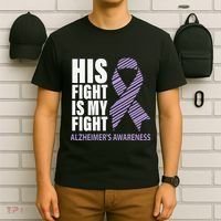 Alzheimers Awareness Purple Ribbon Dementia Mom Dad Grandpa T-Shirt thumb 6