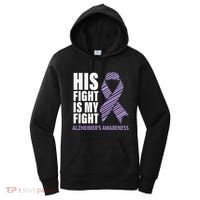 Alzheimers Awareness Purple Ribbon Dementia Mom Dad Grandpa Women's Hoodie thumb 0