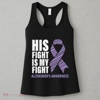 Alzheimers Awareness Purple Ribbon Dementia Mom Dad Grandpa Women's Tank Top thumb 3