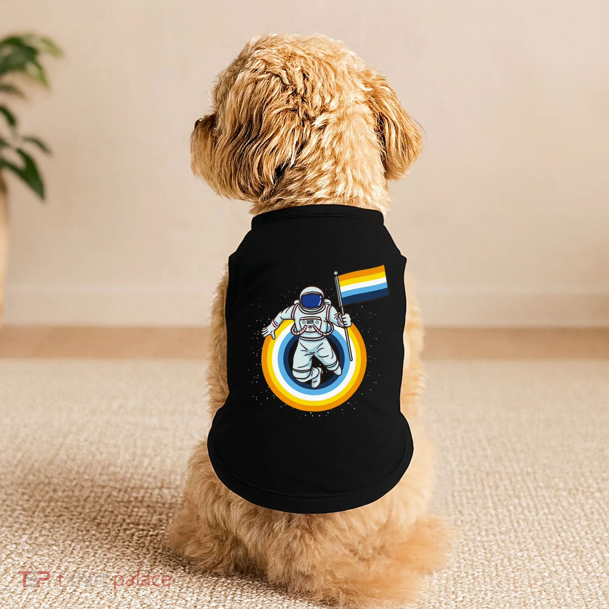 Astronaut Aroace Pride Flag Doggie Tank
