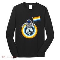 Astronaut Aroace Pride Flag Long Sleeve Shirt thumb 0