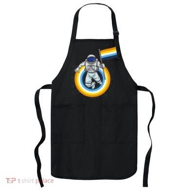 Astronaut Aroace Pride Flag Apron