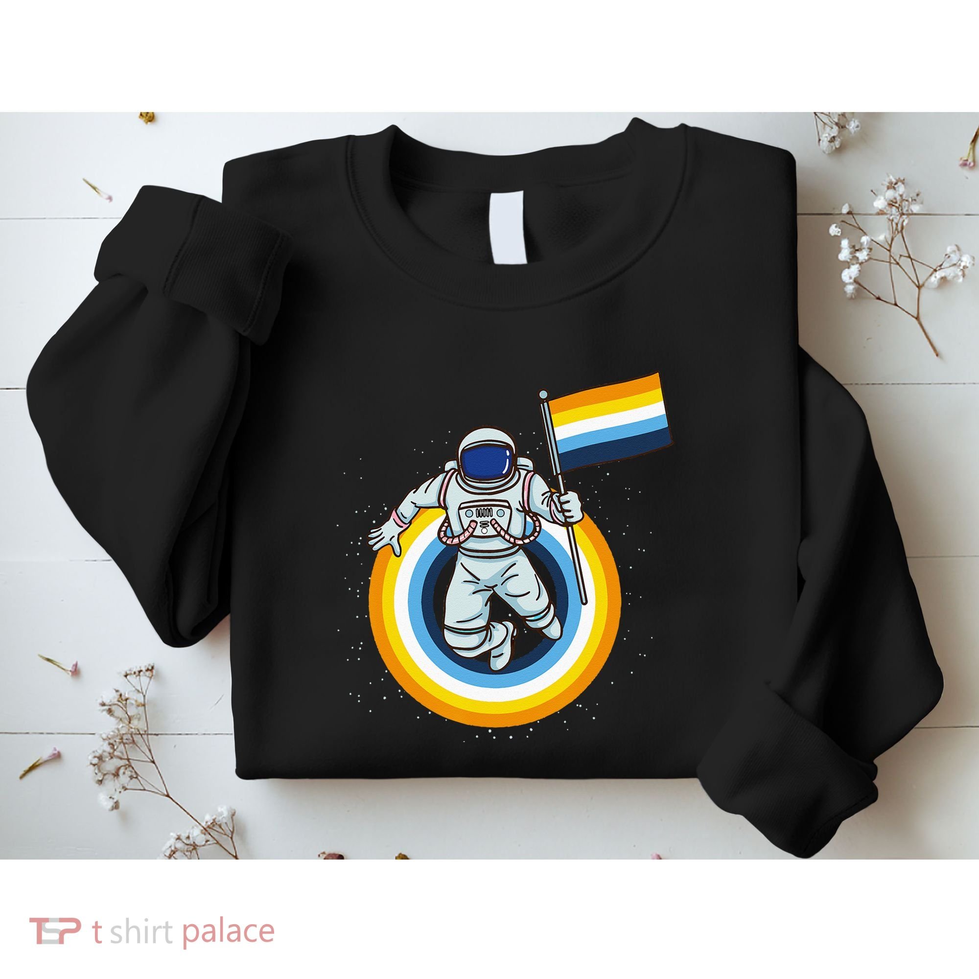 Astronaut Aroace Pride Flag Sweatshirt