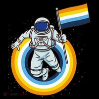 Astronaut Aroace Pride Flag Sweatshirt thumb 3