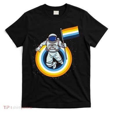 Astronaut Aroace Pride Flag T-Shirt