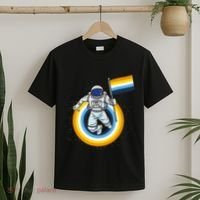 Astronaut Aroace Pride Flag T-Shirt thumb 2