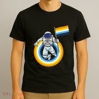 Astronaut Aroace Pride Flag T-Shirt thumb 3