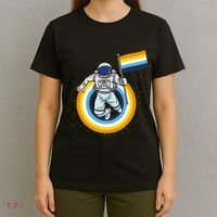 Astronaut Aroace Pride Flag T-Shirt thumb 4