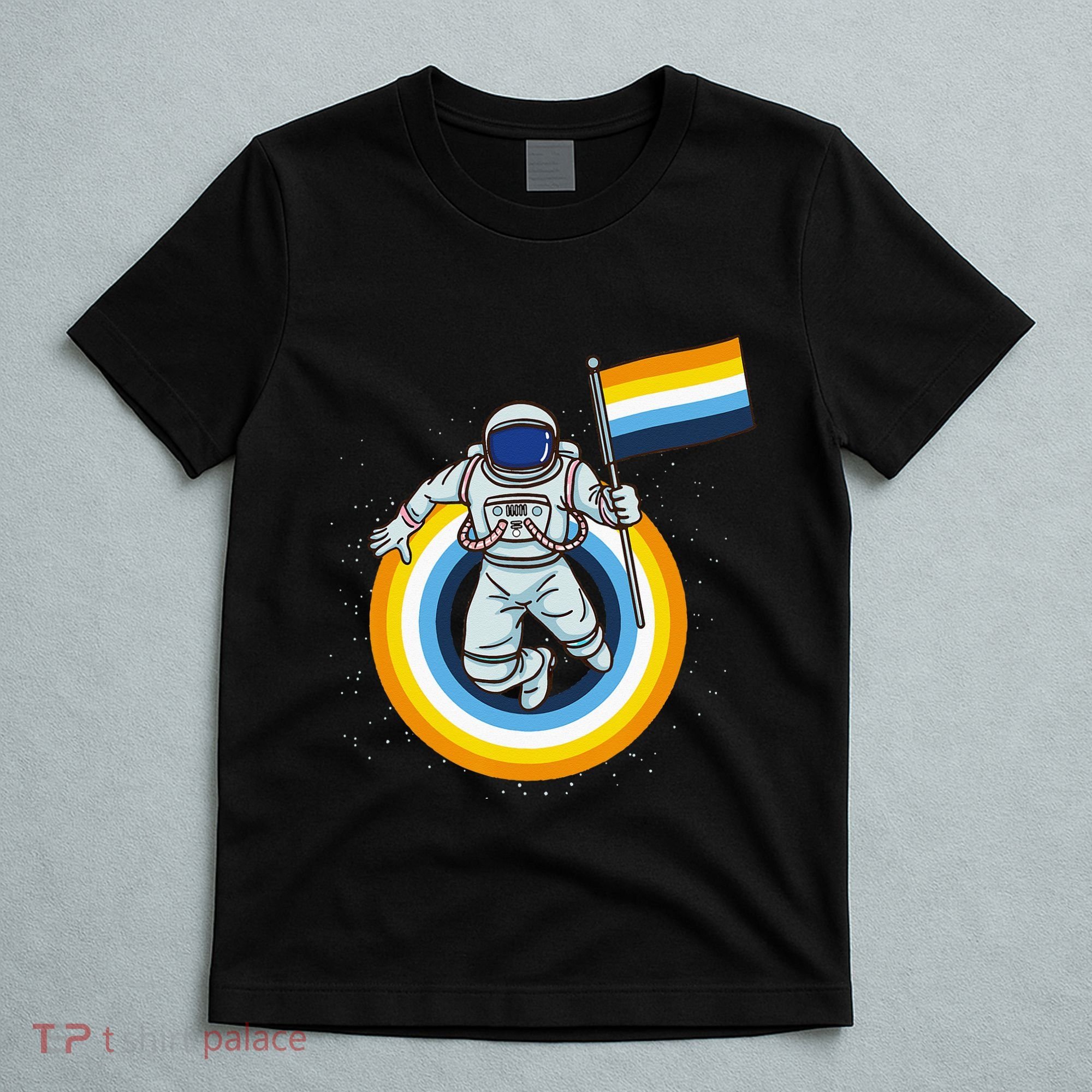 Astronaut Aroace Pride Flag T-Shirt