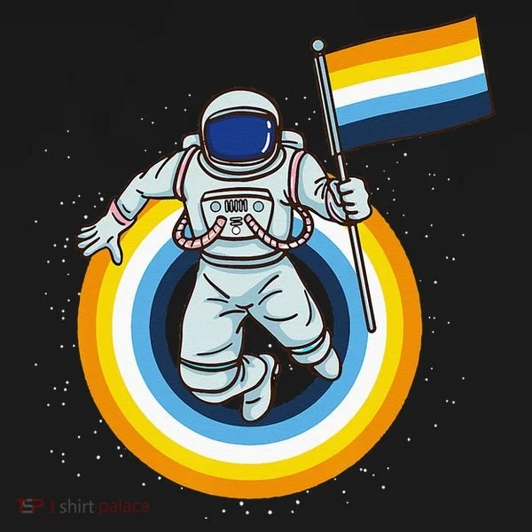 Astronaut Aroace Pride Flag Bucket Hat