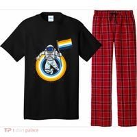 Astronaut Aroace Pride Flag Pajama Set thumb 0