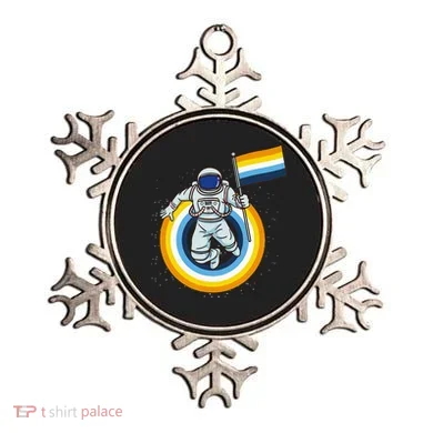 Astronaut Aroace Pride Flag Ornament
