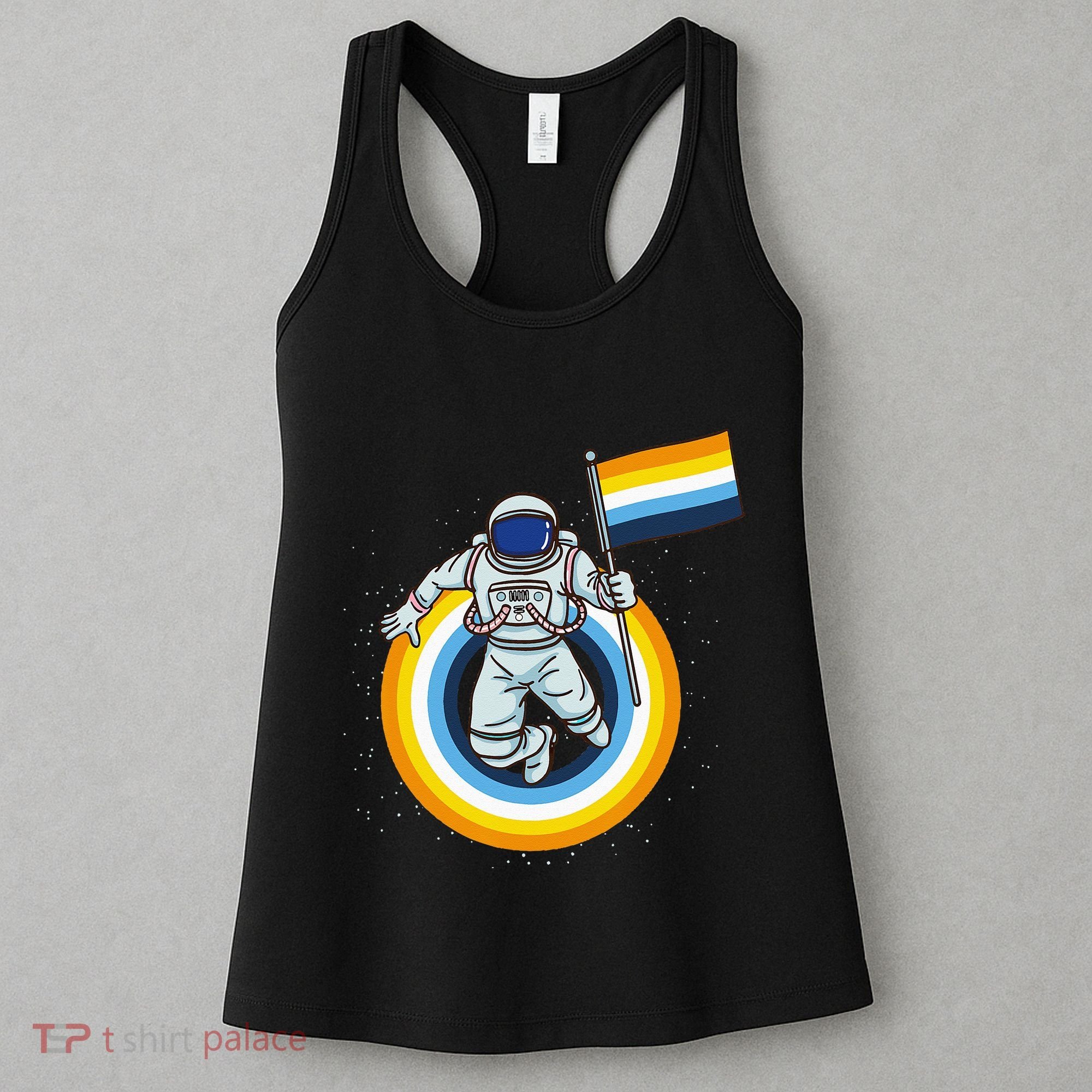 Astronaut Aroace Pride Flag Women's Tank Top