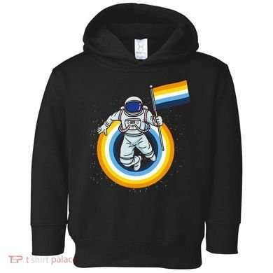 Astronaut Aroace Pride Flag Toddler Hoodie