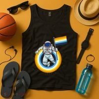 Astronaut Aroace Pride Flag Tank Top thumb 4