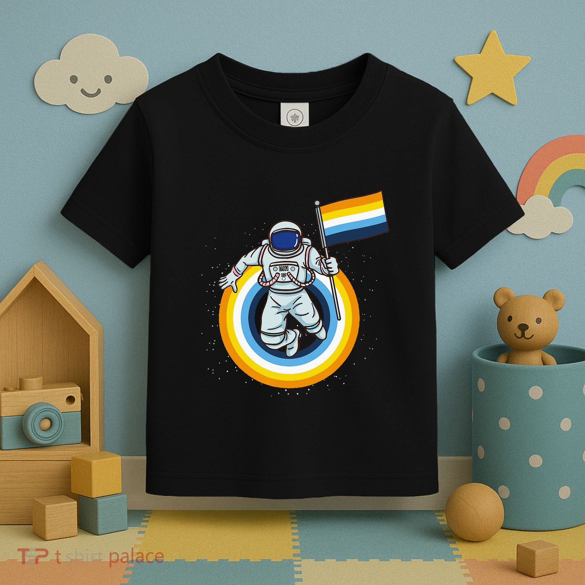 Astronaut Aroace Pride Flag Toddler T-Shirt