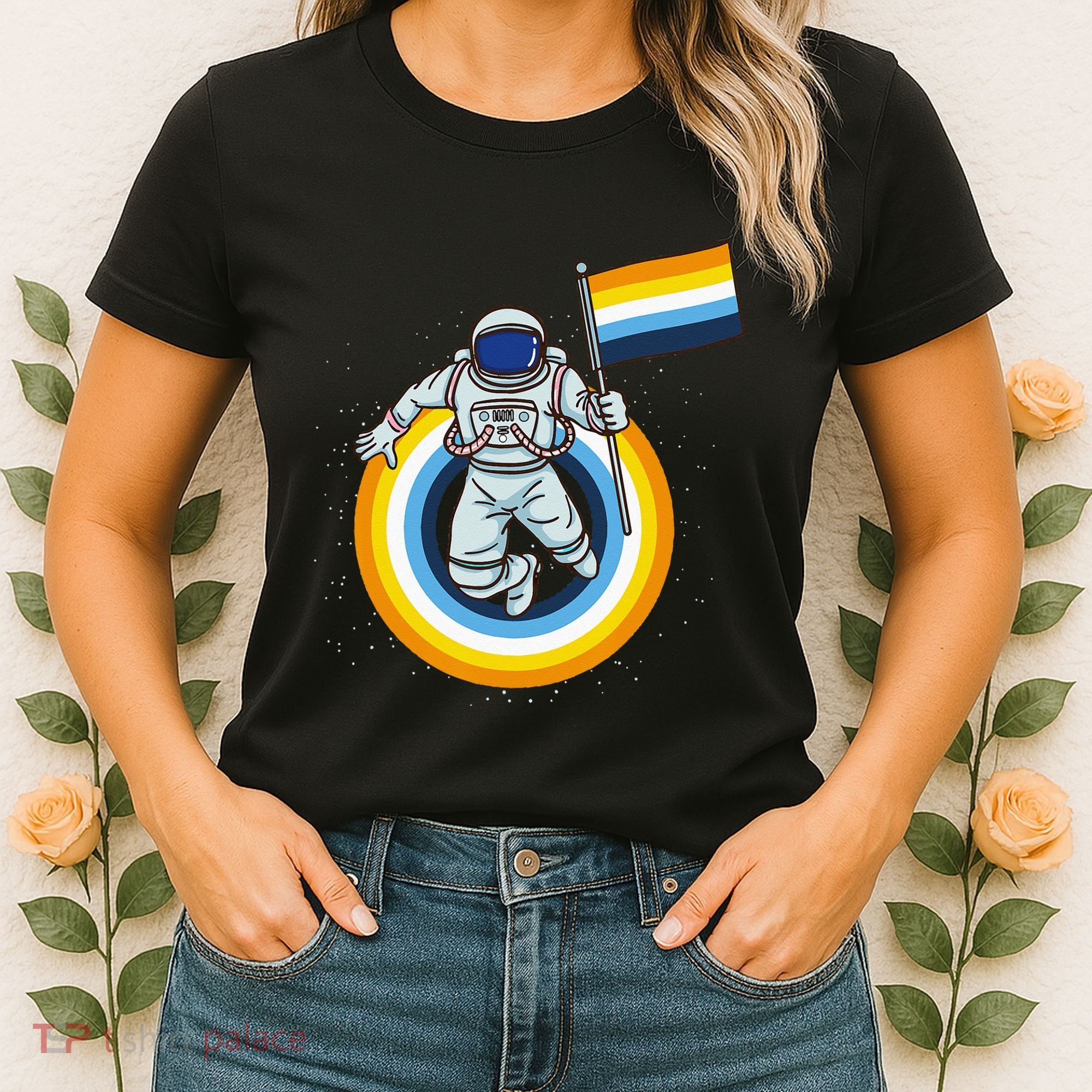 Astronaut Aroace Pride Flag Women's T-Shirt