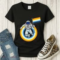 Astronaut Aroace Pride Flag Women's T-Shirt thumb 3