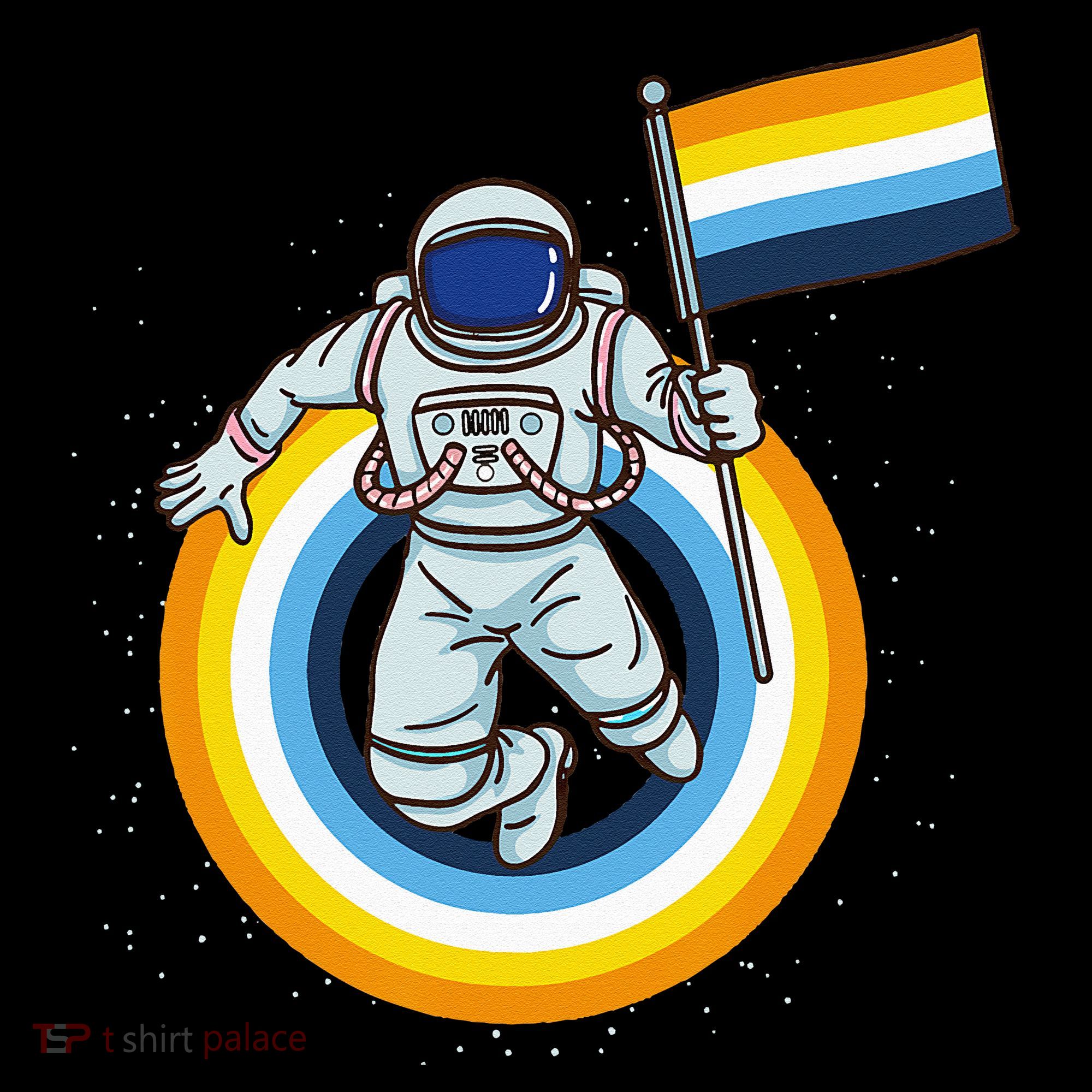 Astronaut Aroace Pride Flag Kids Sweatshirt
