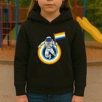 Astronaut Aroace Pride Flag Kids Hoodie thumb 3