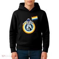 Astronaut Aroace Pride Flag Kids Hoodie thumb 4