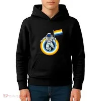 Astronaut Aroace Pride Flag Kids Hoodie thumb 4