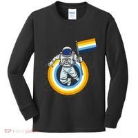 Astronaut Aroace Pride Flag Kids Long Sleeve Shirt thumb 0