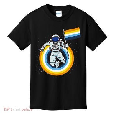 Astronaut Aroace Pride Flag Kids T-Shirt