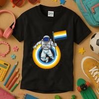 Astronaut Aroace Pride Flag Kids T-Shirt thumb 3