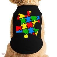 Autism Awareness Puzzle Piece Doggie Tank thumb 0