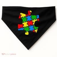 Autism Awareness Puzzle Piece USA-Made Doggie Bandana thumb 0