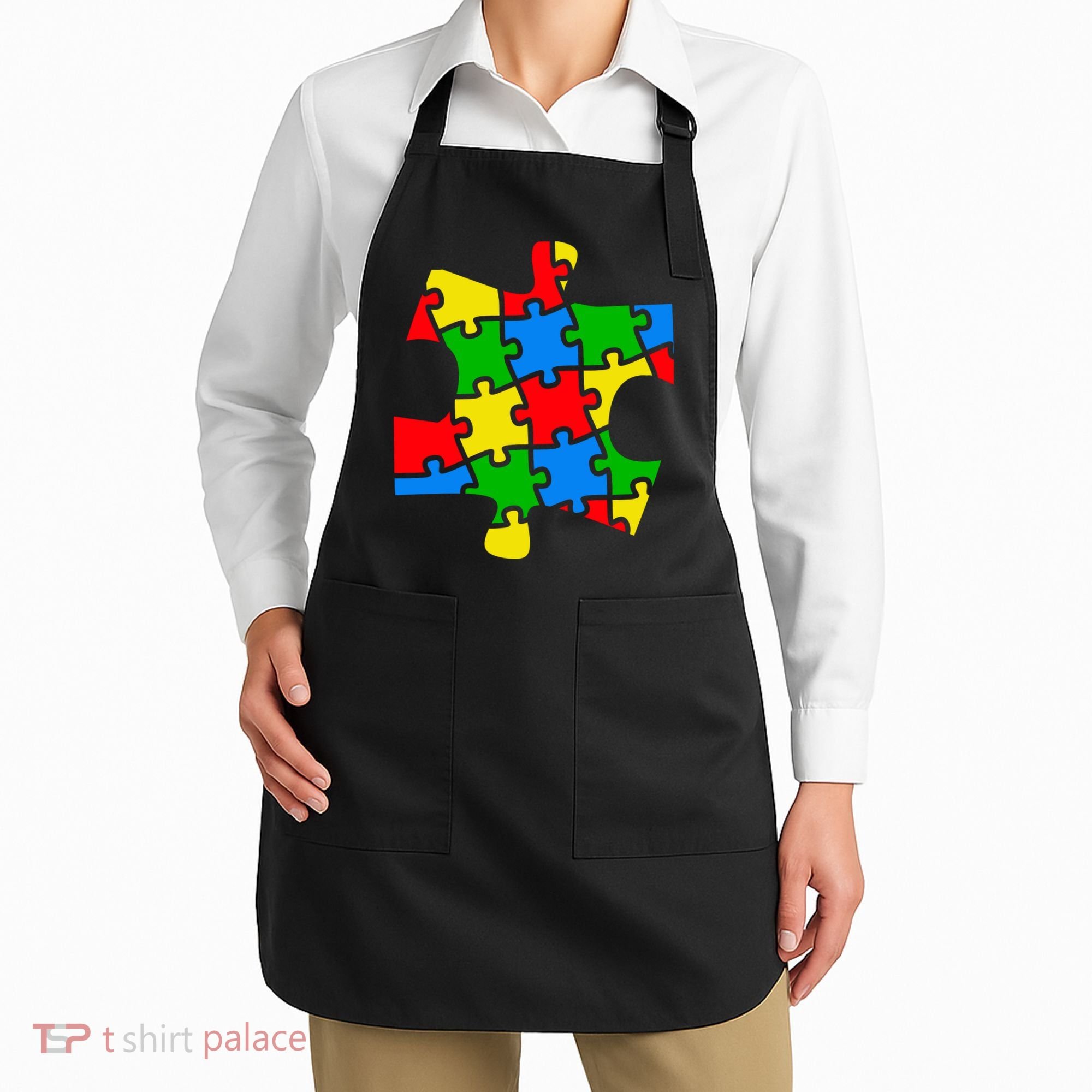 Autism Awareness Puzzle Piece Apron