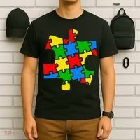 Autism Awareness Puzzle Piece T-Shirt thumb 6