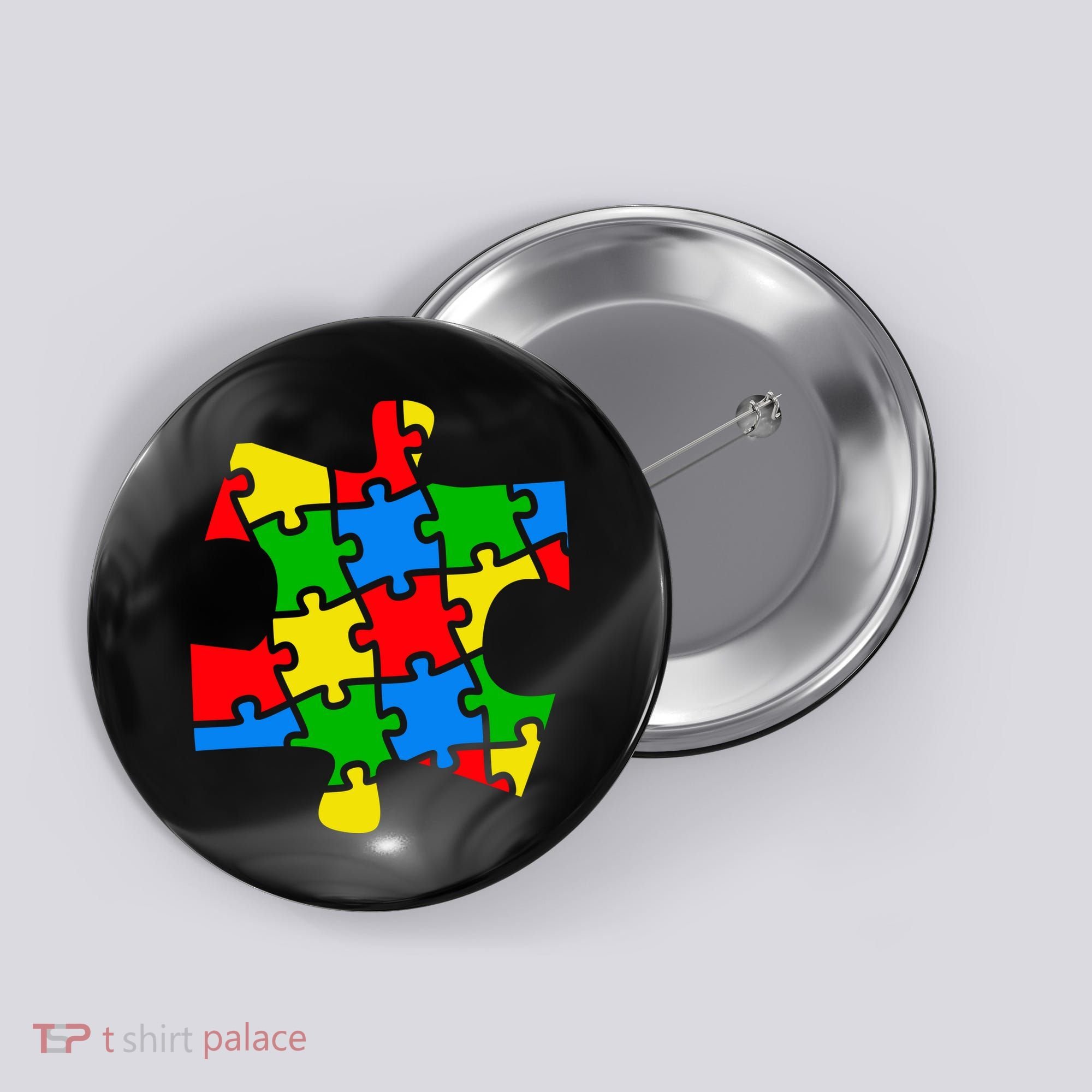 Autism Awareness Puzzle Piece Button